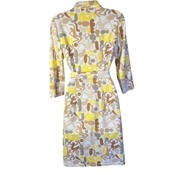 J Mclaughlin Brynn Belted 3/4 Sleeve Shirtdress Womens Size Small Office Career - Picture 7 of 11